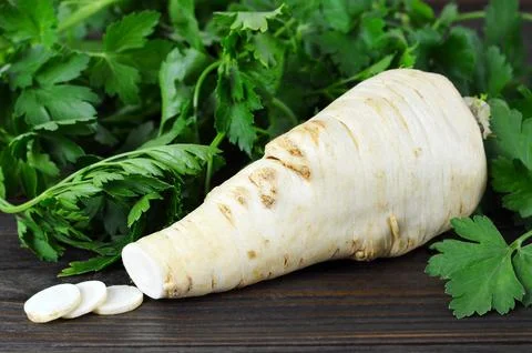 Close up of parsley root Stock Photos