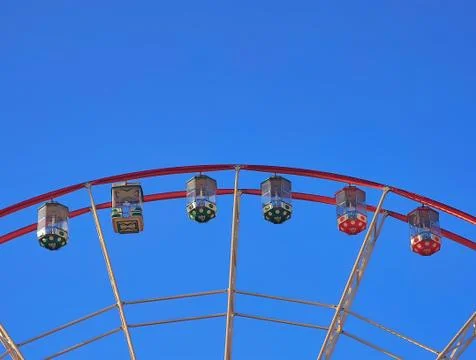 Close-up of part of ferris wheel Stock Photos