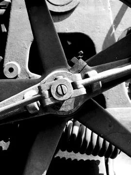 Close up of a part of the internal structure of an engine. Foto stock
