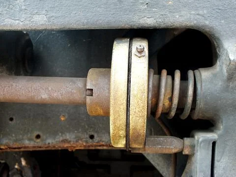 Close up of a part of the internal structure of an engine. Stock Photos