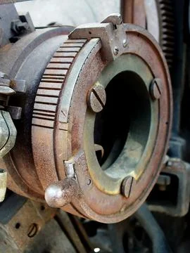 Close up of a part of the internal structure of an engine. Stock Photos