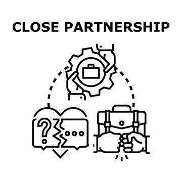 Close partnership developing business strategy concept Stock Illustration