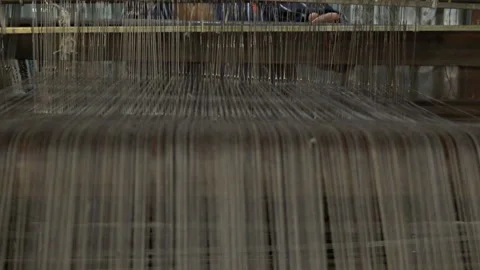 Close up of pashmina making traditional process, Pashmina, Nepal Video stock 139740198