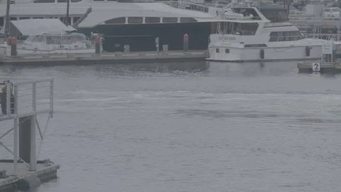 Close up of passenger ferry docking Stock Footage 127041214