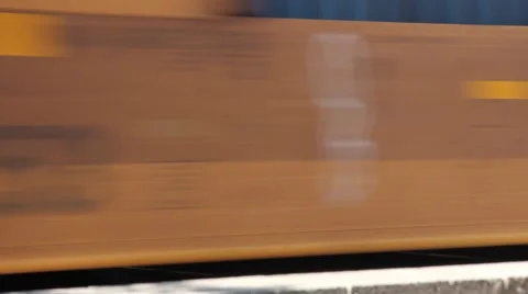 Close up of a passing train Stock Footage 56855640