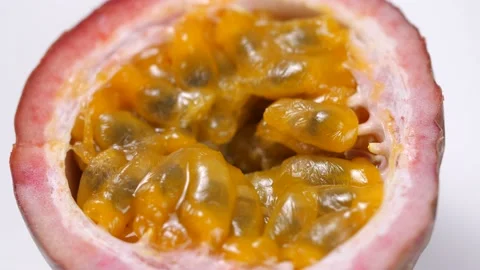 Close-up of Passion fruit rotate in slow motion Stock-Footage 144593844