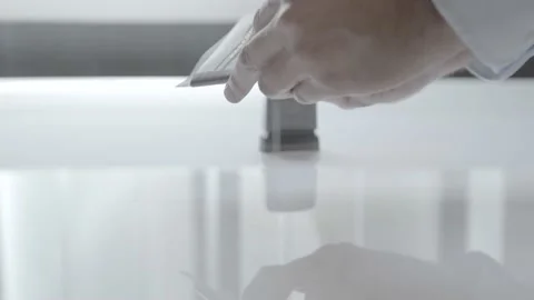 Close Up Of Passport Control 库存影片 144365826