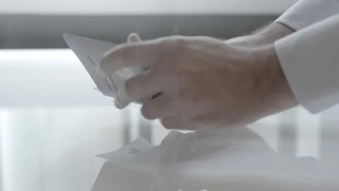 Close Up Of Passport Control 库存影片 144365837