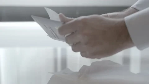 Close Up Of Passport Control 库存影片 144365838