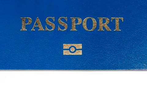 Close-up passport Foto stock