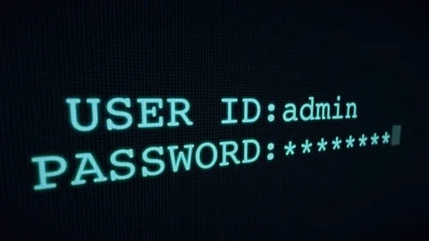 Close up of password and user ID login on computer screen. Stock-Footage 77410039