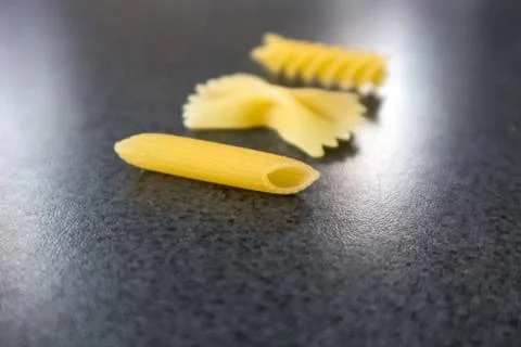 Close-Up of Pasta Before Cooked Stock Photos