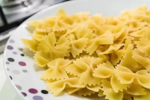 Close-Up of Pasta Before Cooked Stock Photos