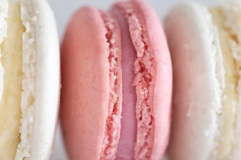 Close up of Pastel macaroons Stock Photos