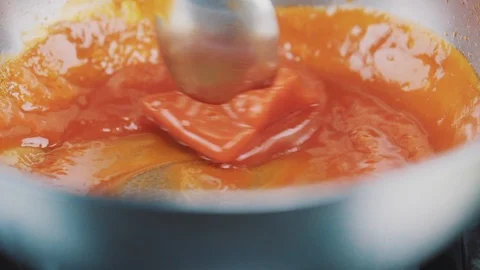 Close-up of a pastry chef preparing a pate Stock Footage 88709744