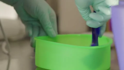 Close-up, Pastry Greases Rubber Cake Baking Form Stock Footage 139974361