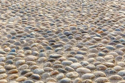 A close-up of a path formed by small pebbles Stock Photos