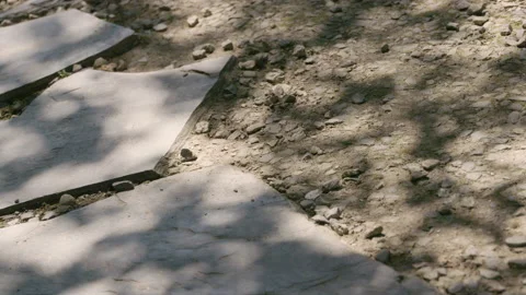 Close Up of A Pathway Made From Stone Stock Footage 221828393