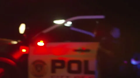 Close-up of Patrol Cars with Flashing Li... | Stock Video | Pond5