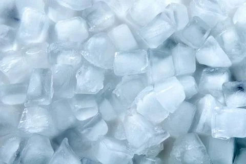 Close-up pattern of a clean ice cubes. Ingredient for a cold cocktail. Flat lay 스톡 사진