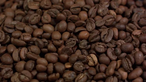 Close up pattern of coffee beans, Can use for background Stock Footage 69744970