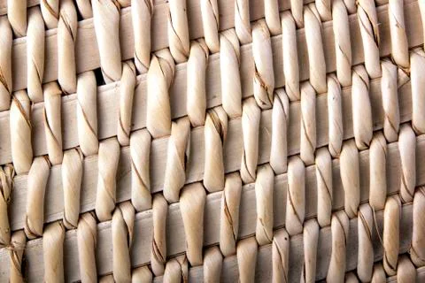 Close Up Pattern of Rustic Handmade Woven Basket Stock Photos