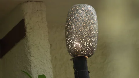 Close-up of a patterned object with intricate design Stock Footage 242813844