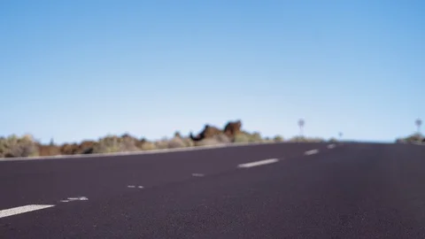 Close-up of pavement and road marking Video stock 98691324