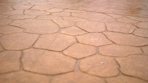 Close-up. The pavement of red stone. modern tile Stock Footage 113303653