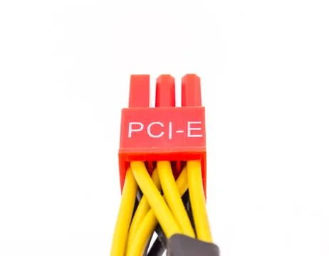 Close Up PCI-E cable video card Stock Photos