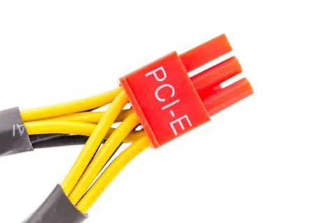 Close Up PCI-E cable video card Stock Photos