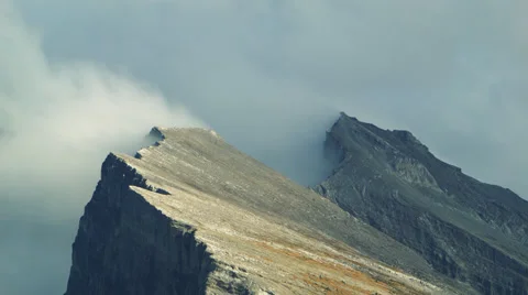 Close up on peaks of the Rundles Stock Footage 55017087