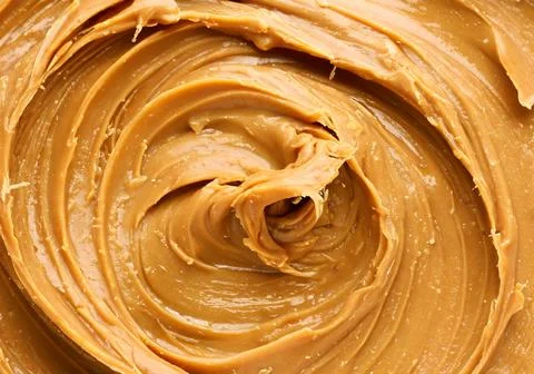Close up of peanut butter spread Stock Photos