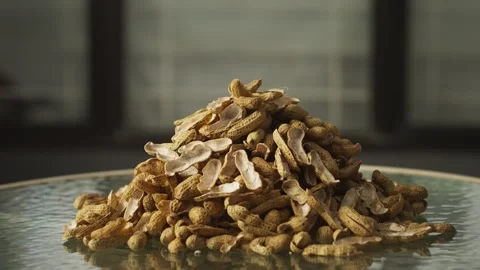 Close Up of peanut shells Stock Footage 344236036