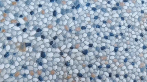 Close up of pebble stone texture floor with colorful small stones. Video stock 319463785