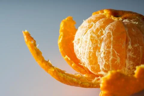 Close-up of a peeled orange Foto stock