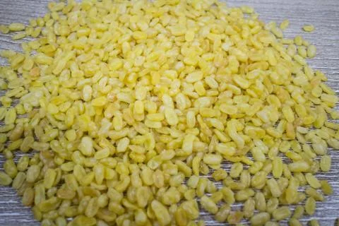 Close up of peeled split mung bean Stock Photos