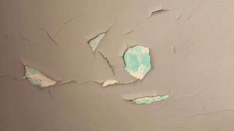 Close Up of Peeling Paint on Concrete Surface 스톡 사진