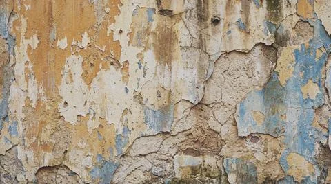Close-up of peeling painted surface. Fotos Stock