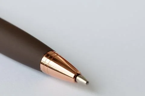 Close-up of pen on white notepad with customizable space for text or ideas Stock Photos