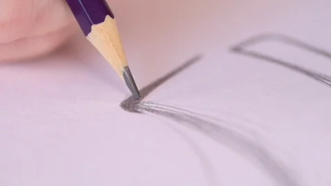 Close Up Of Pencil on Paper 1 Stock Footage 124194300