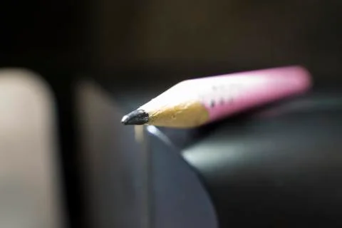Close up in pencil 库存照片