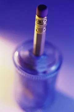 Close-up of a pencil in a sharpener Stock-Fotos