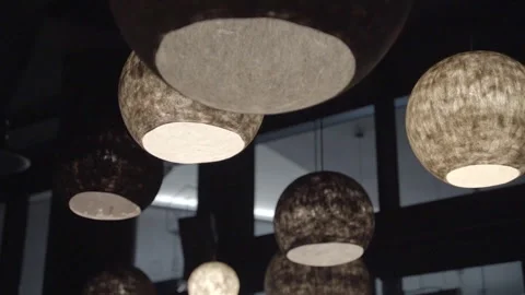 Close up of pendant lamps Stock Footage 240923509