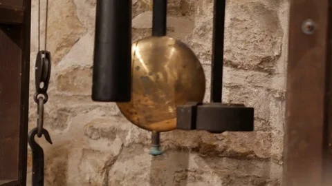 Close up of a pendulum clock. Stock Footage