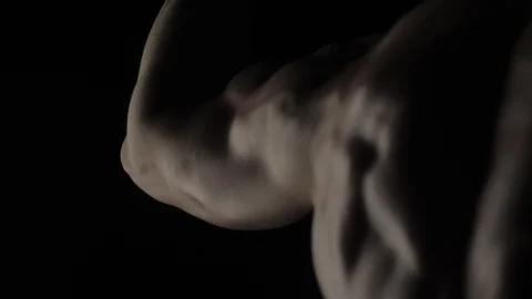 Close Up Pendulum Swing Black Background Motion Stock Footage 128346829