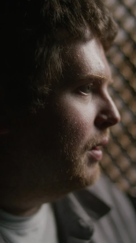 Close-Up of Penitent Talking inside Confessional Booth Stock Footage 318340882