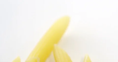 Close-up of penne pasta Stock Footage