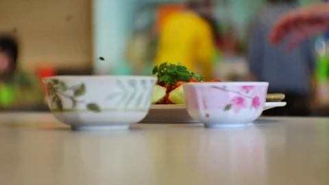 Close up people eating. Stock Footage 84054181