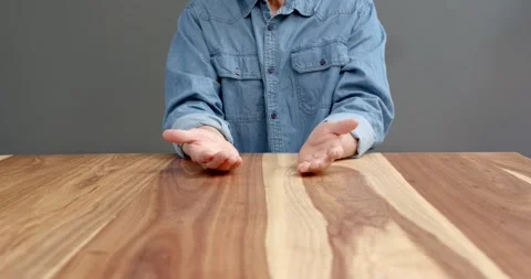 Close up of people talking to the camera, person in denim shirt gesturing with Stock Footage 346283826